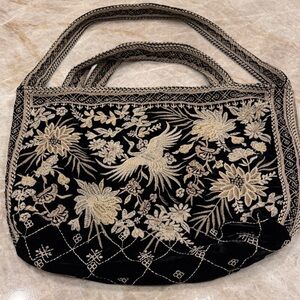 NWT Johnny Was Othilia Velvet Tote Black